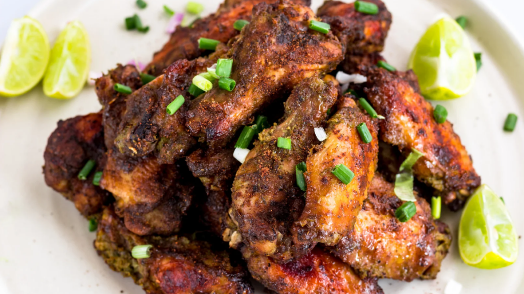 mini jerk chicken skewers