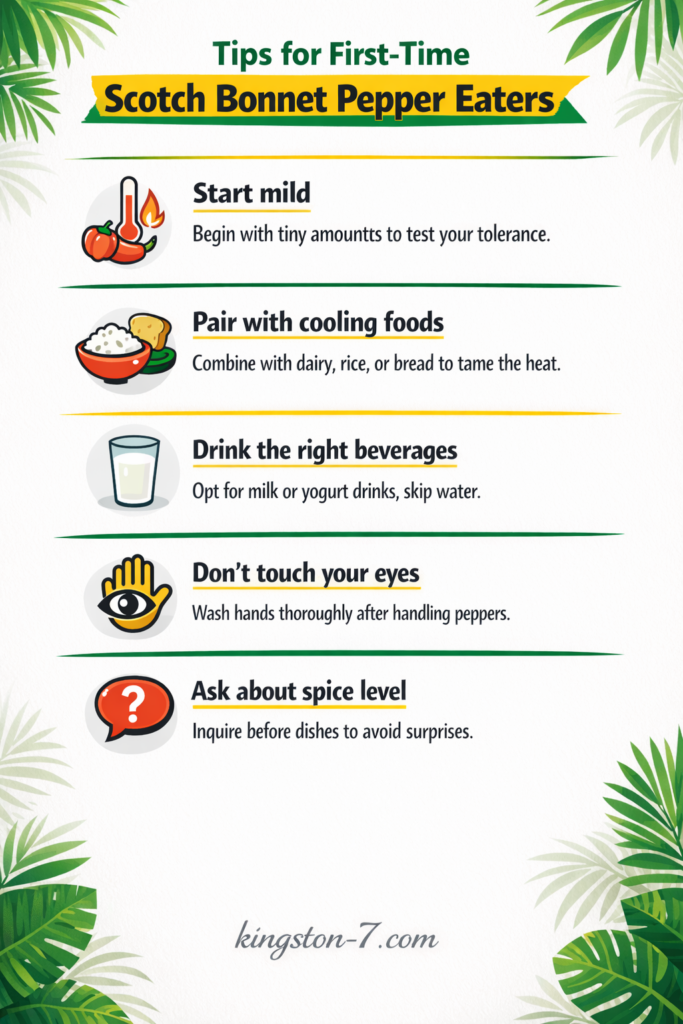 tips for first-time scotch bonnet pepper eaters