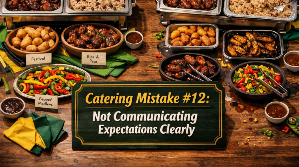 catering mistake #12: not communicating expectations clearly