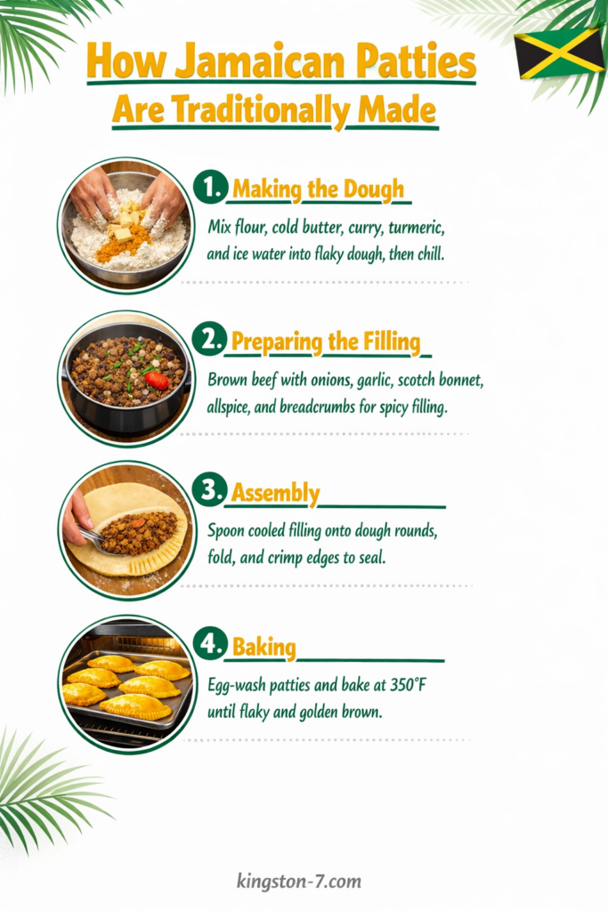 how jamaican patties are traditionally made