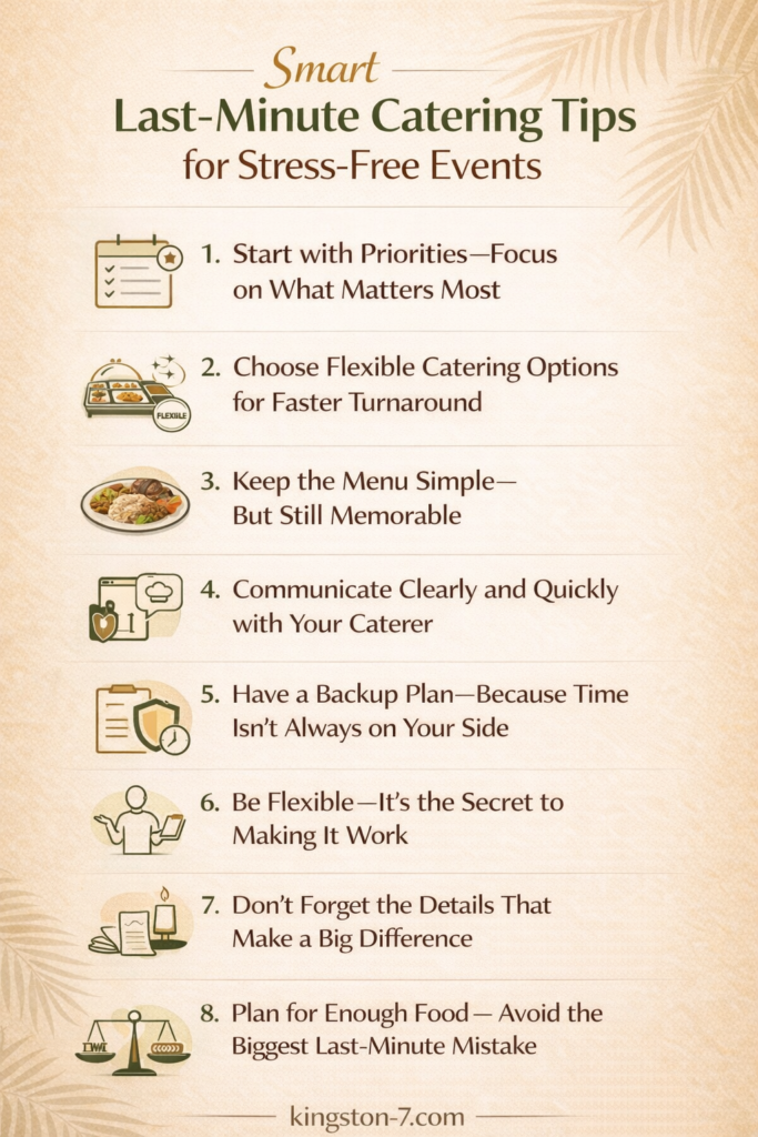 last minute catering tips for stress-free events