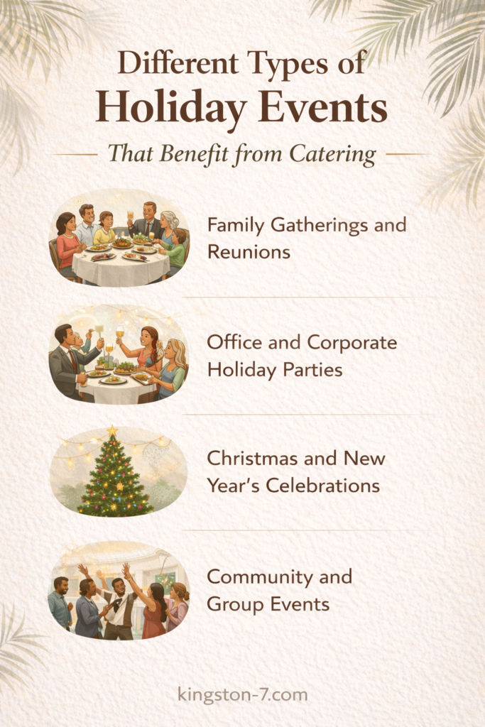types of holiday events that benefit from catering