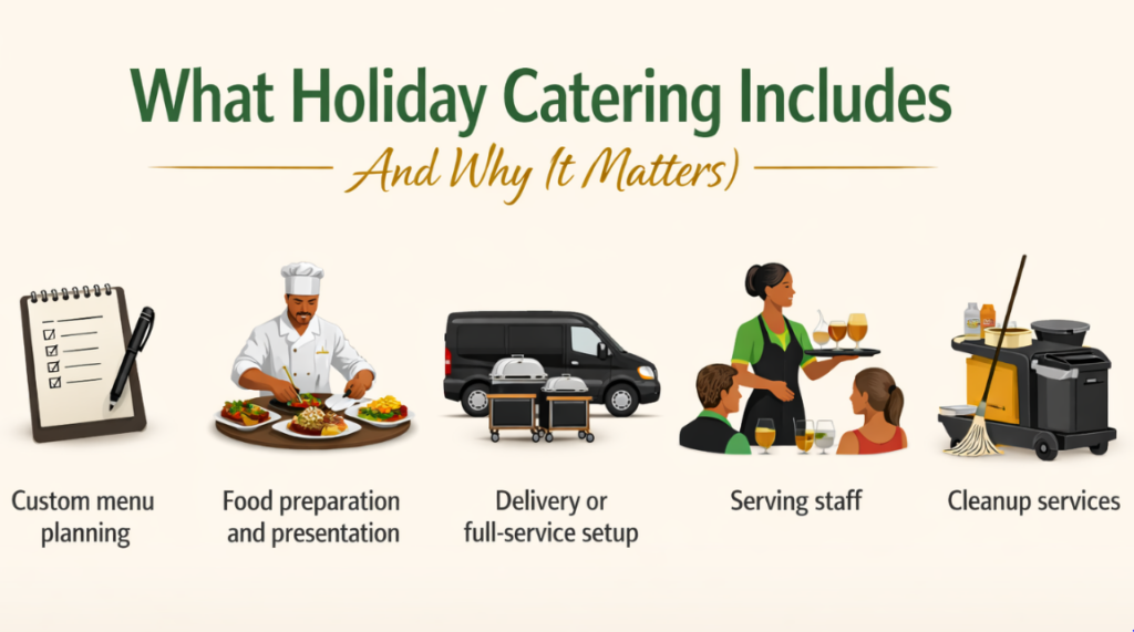 what holiday catering includes and why it matters