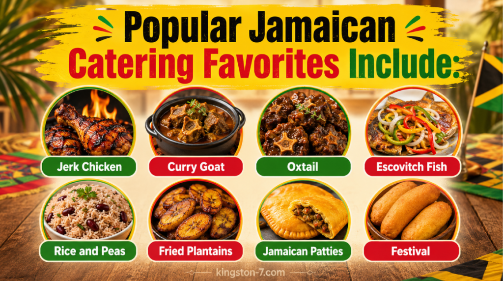 popular Jamaican catering favorites include: