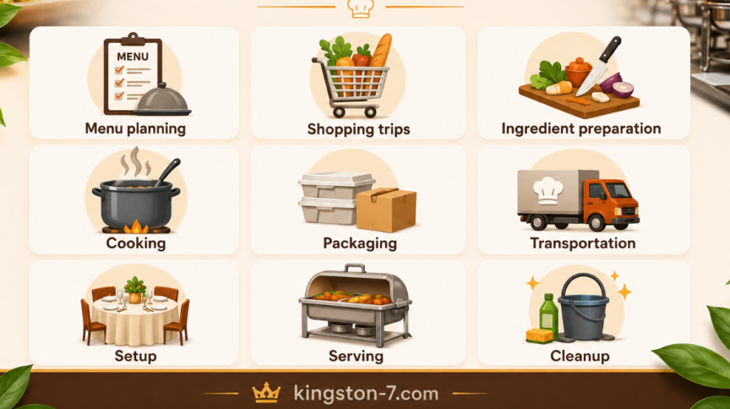 preparing food for a large event can require